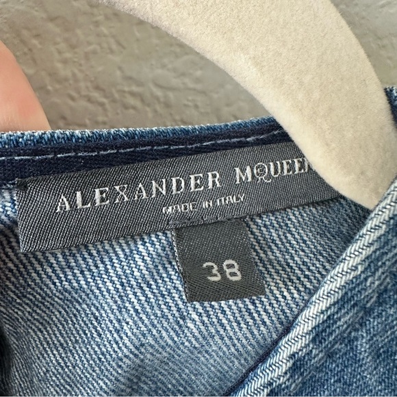 Alexander McQueen Blue Sleeveless Sheath Mini Dress SZ XS US 2 IT 38 - Picture 4 of 10